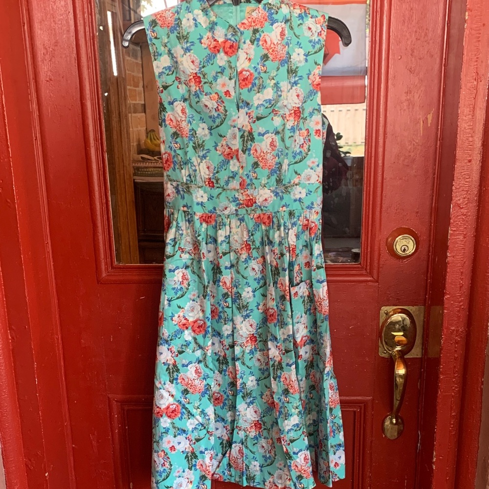 Lindy Bop Turquoise Floral Dress